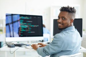 A software engineer working