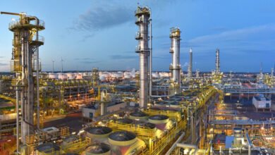 A picture of an offshore platform