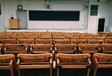 A picture of a classroom in the university