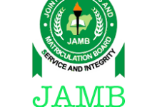 A picture showing the text 'JAMB Admission Status,' along with the JAMB logo.