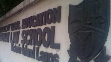 Five persons hospitalized after a fire engulfed the Lagos Law School