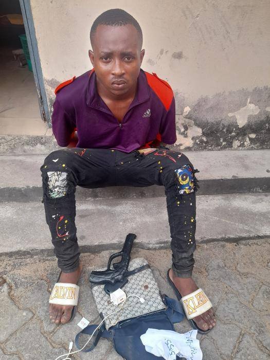 Photograph: A man was apprehended for robbing UNICAL students while using a fake pistol.