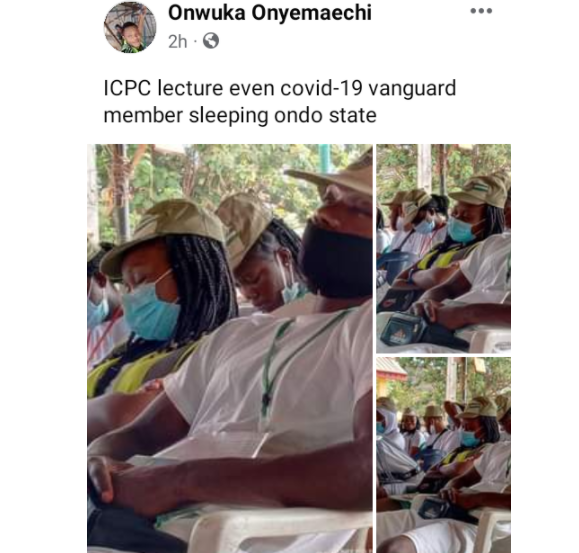 Corpers spotted sleeping during ICPC lecture