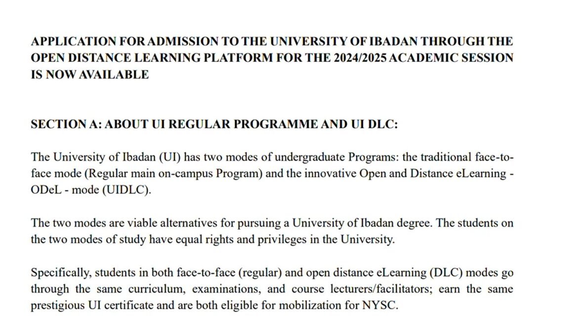 ui university of ibadan distance learning guide