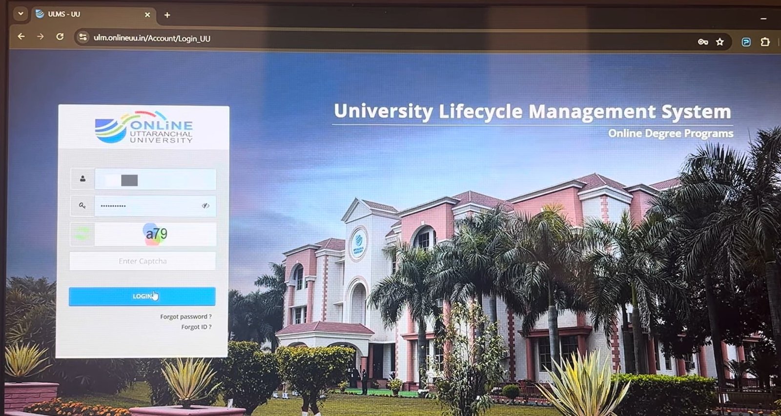 uttaranchal online degree portal